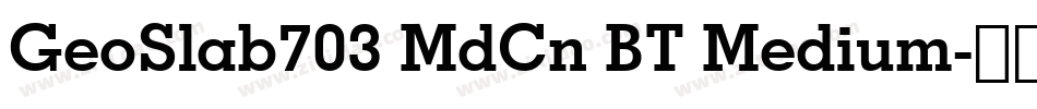 GeoSlab703 MdCn BT Medium字体转换